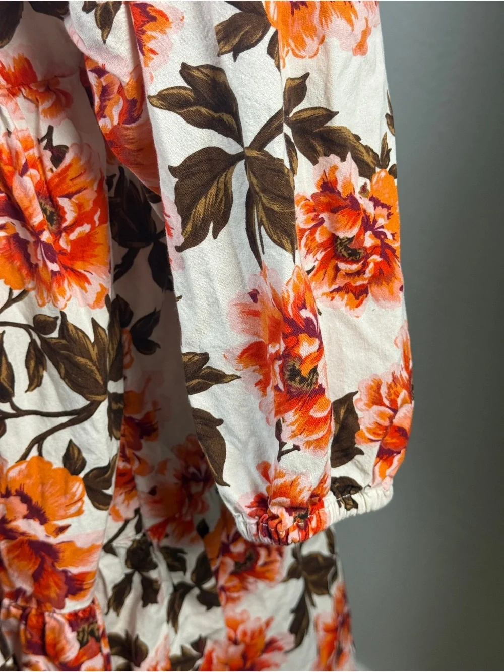 Old Navy Girls Floral Tiered Dress Large 10-12 Cotton Rayon Boho Fall